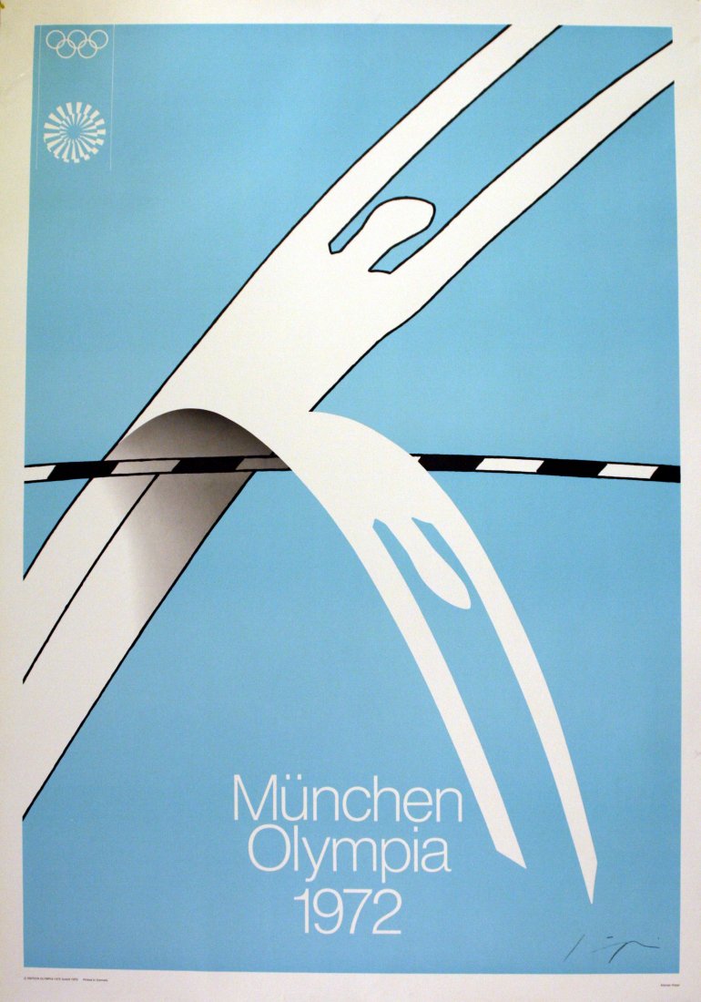 Original vintage poster OLYMPIC GAMES MUNICH 1972 Jump